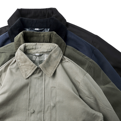 秋季巴恩风工装夹克撞色通勤外套