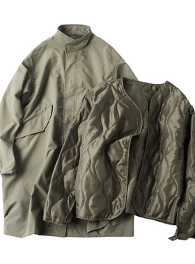 U家同款城市机能防风防水立领大衣可拆卸内胆M65风衣外套男通勤潮