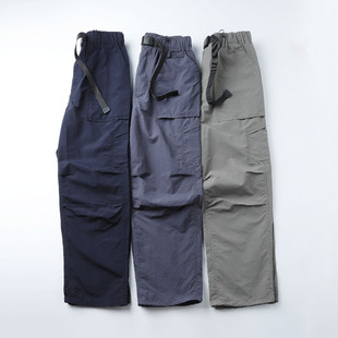 长裤 春夏季 男宽松可束脚松紧腰带徒步伞兵裤 裤 户外防泼水速干工装