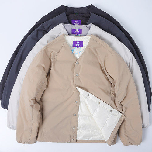 无领外穿90白鸭绒M65内胆羽绒服