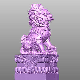 爪子踩狮子坐麒麟圆雕图须弥底座三维立体stl精雕图模型3d雕刻图