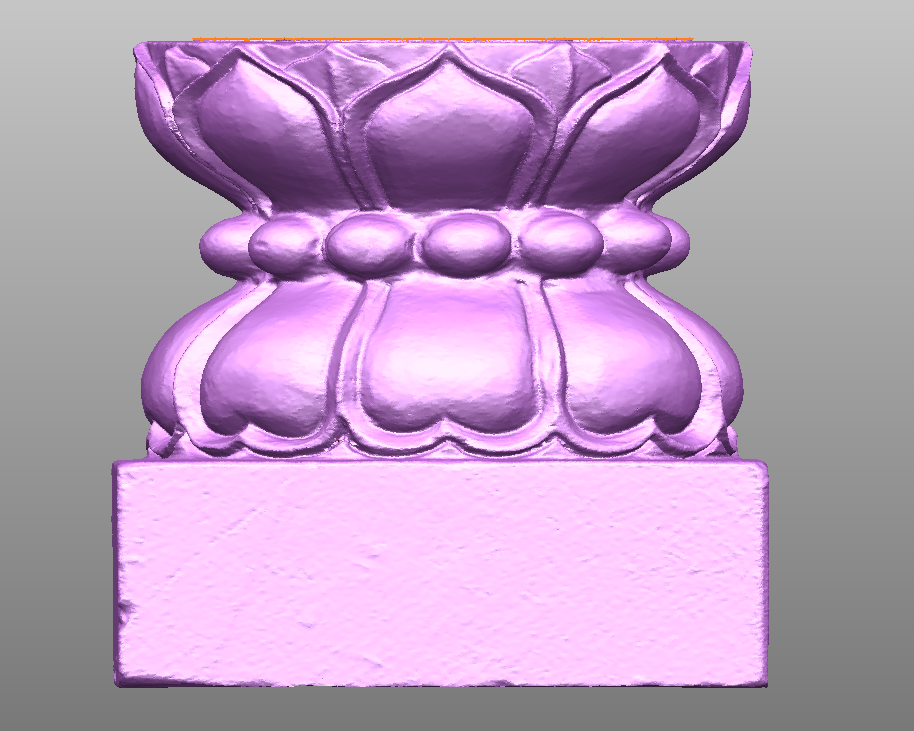 云柱龙柱石榴柱莲花柱圆柱头圆雕图3d扫描stl三维立体电脑雕刻图