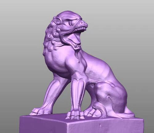 歪头仿古唐狮兽圆雕图大嘴坐瑞兽stl三维立体3d电脑雕刻图圆雕图