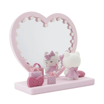现货三丽鸥sanrio house化妆镜台式桌面镜子HelloKitty梳妆台摆件
