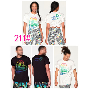 特价ZW 舞蹈服健身服运动瘦身宽松休闲男女短袖 高品质纯棉T恤