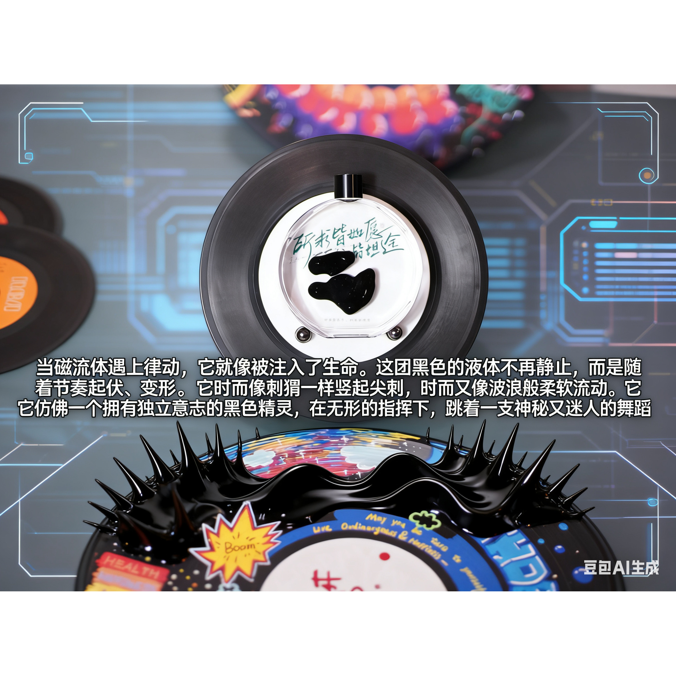创意桌面黑科技摆件解压磁流体