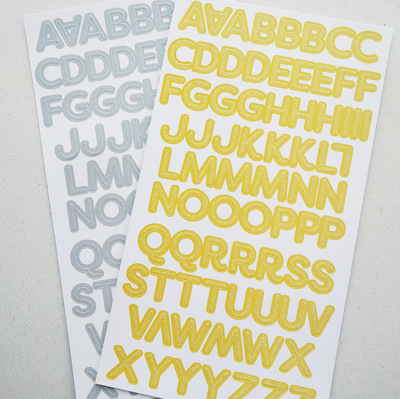 欧单 scrapbook 剪贴簿成长档案英文字母贴纸 不掉粉