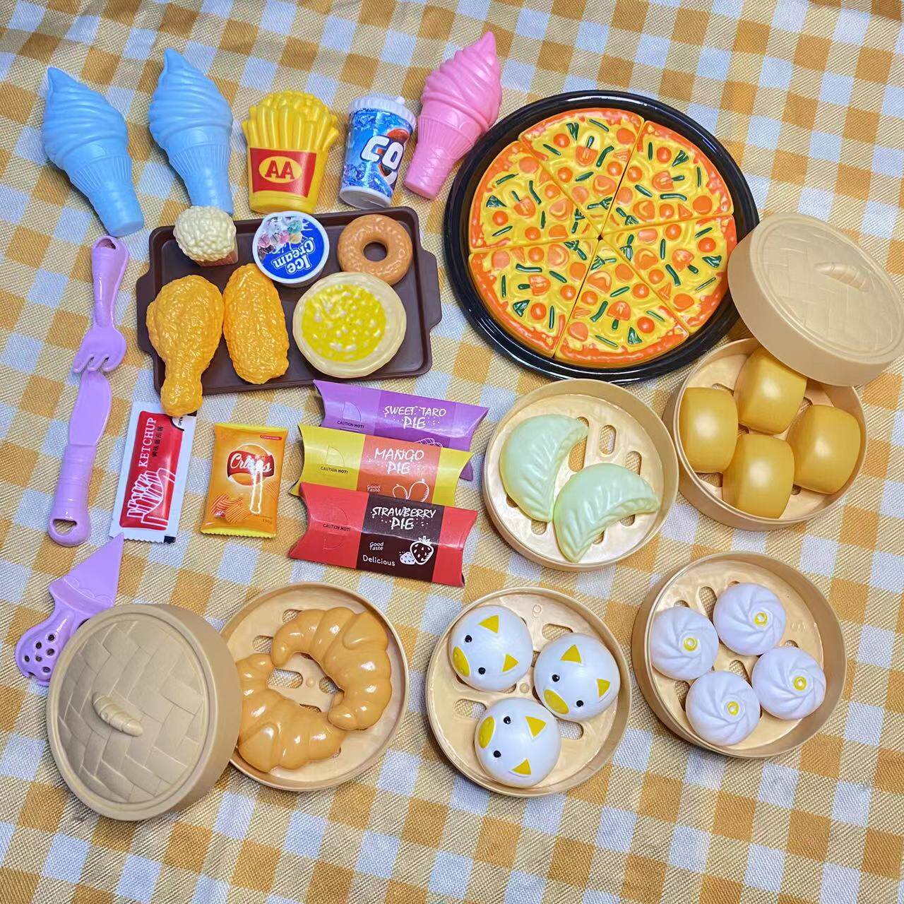 儿童过家家玩具蒸笼早餐包子仿真