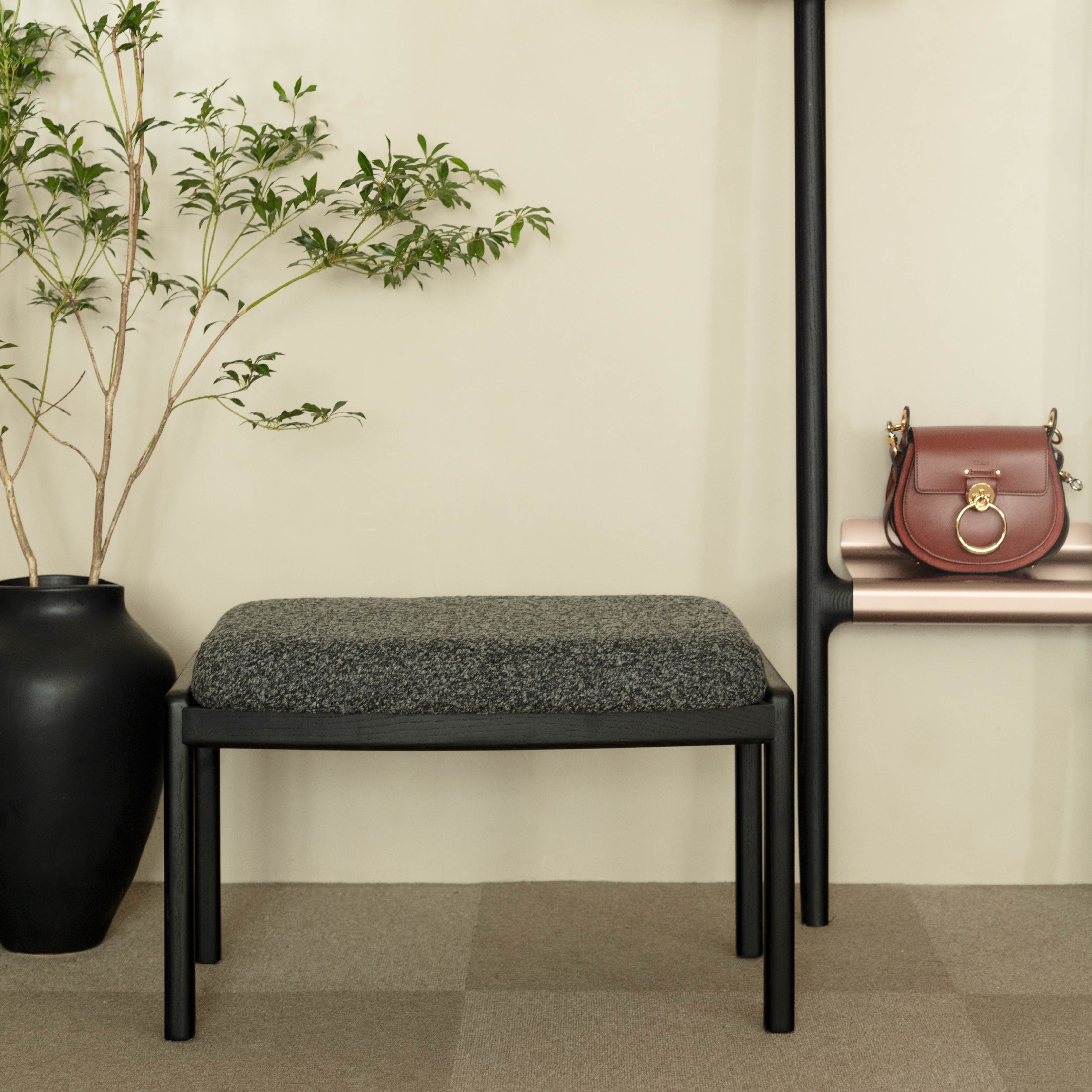 梵几|雪线椅脚凳沙发休闲椅放腿实木脚凳入户玄关换鞋凳门口家用