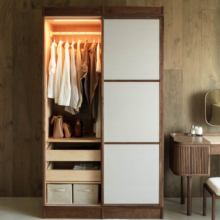 梵几|格物衣柜 实木卧室推拉门衣柜新款小户型移门衣帽柜现代衣橱
