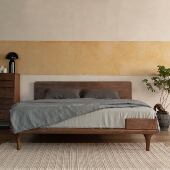 实木床黑胡桃木床主卧大床1米8双人床日式 梵几 合围床 风侘寂风