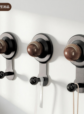 仿木胶贴挂钩免打孔强力承重挂毛巾挂衣钩无痕衣帽钩入户门后粘钩