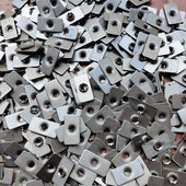 不锈钢牙片连接件扁管封口片带牙长方形牙片堵头盖片焊接制品配件