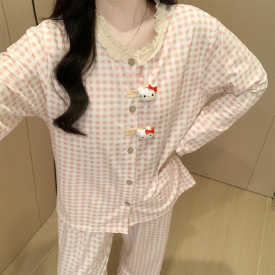 带胸垫睡衣女款春秋季日系可爱