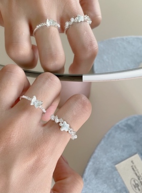 花朵蝴蝶2025年新款爆款森系甜美戒指小众设计感轻奢时尚开口指环