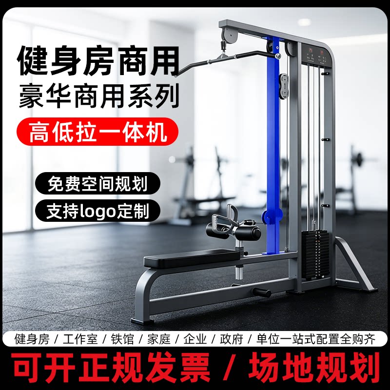 商用健身房坐式高拉低拉划船一体机私教工作室女子塑形两用机