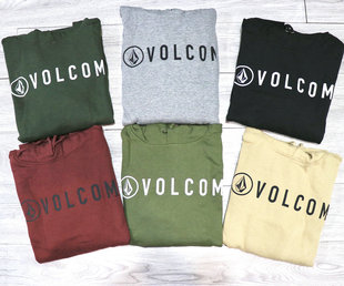 美国进口volcom钻石滑帽衫保暖抓绒多色胸前字母logo不防水生活款