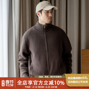 UrbanStandard日系复古针织毛衣羽绒服男冬季保暖加厚外套90绒