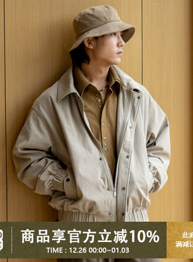 UrbanStandard日系翻领灯芯绒夹克男秋季宽松复古男士休闲外套