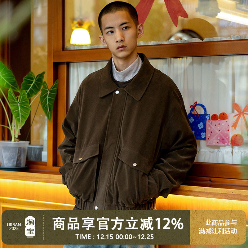 UrbanStandard秋季做旧翻领夹克
