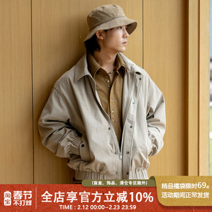 UrbanStandard日系翻领灯芯绒夹克男秋季宽松复古男士休闲外套