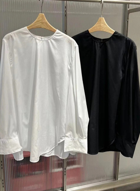 现货[商场同款]江南 25秋新款圆领直筒显瘦百搭长袖衬衫5P2214370