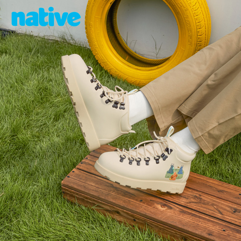 native马丁靴流行男鞋南方冬季保暖靴新款户外鞋子厚底情侣高帮鞋