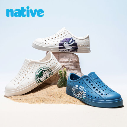 官方正品native儿童洞洞鞋夏季拖鞋新款童鞋透气凉鞋防水防滑雨鞋