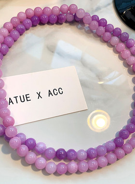 夏季葡萄项链女手工串珠玉髓