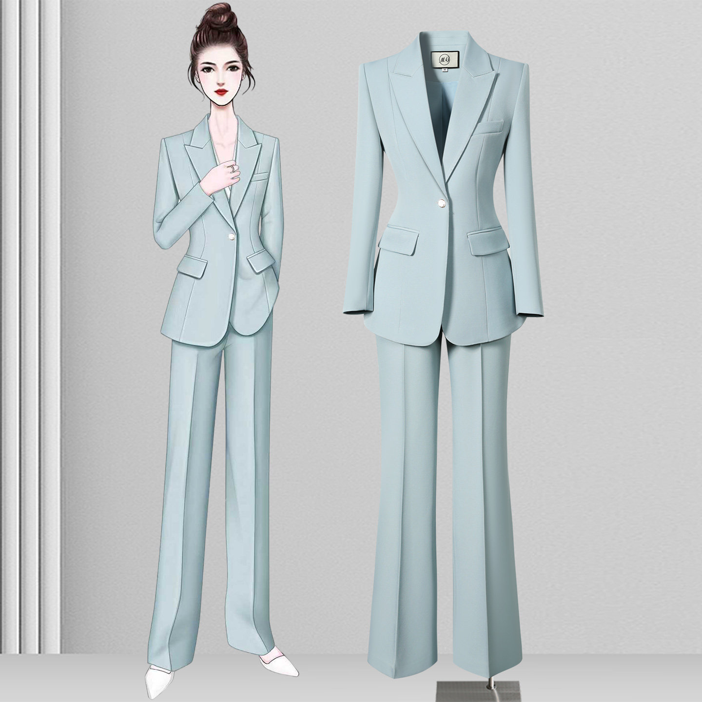 商务西装套装女春季职业气质通勤面试正装干练高端美容美业工作服