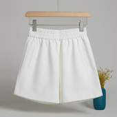 西装 百搭黑色高腰显瘦阔腿A字休闲打底外穿热裤 短裤 高级感女夏季