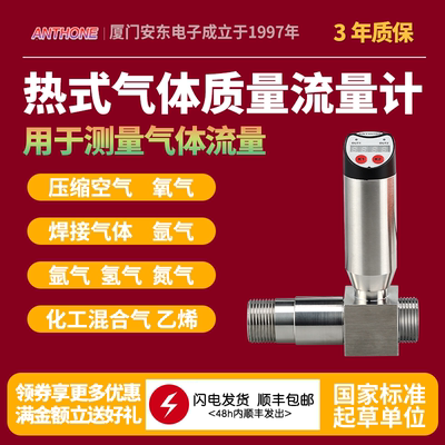 气体流量计空气氩气乙烯氢气混合气体流量测量热式质量气体流量计