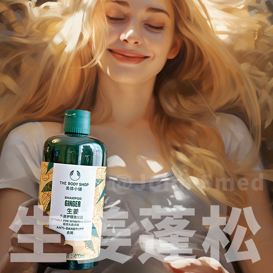 美!美体小铺的疯狂!TheBodyShop生姜洗发水强韧控油蓬松