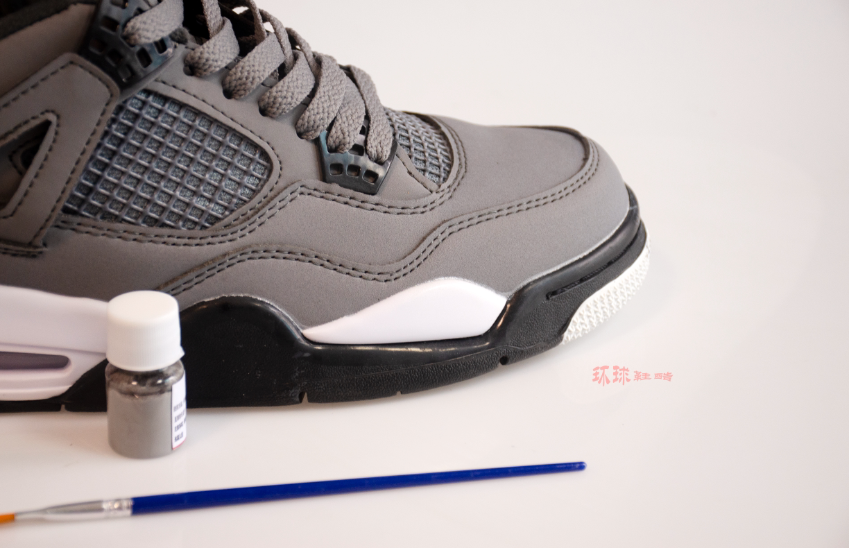 球鞋定制diy aj4灰老鼠酷灰麂皮修复改色颜料深灰色喷涂颜料