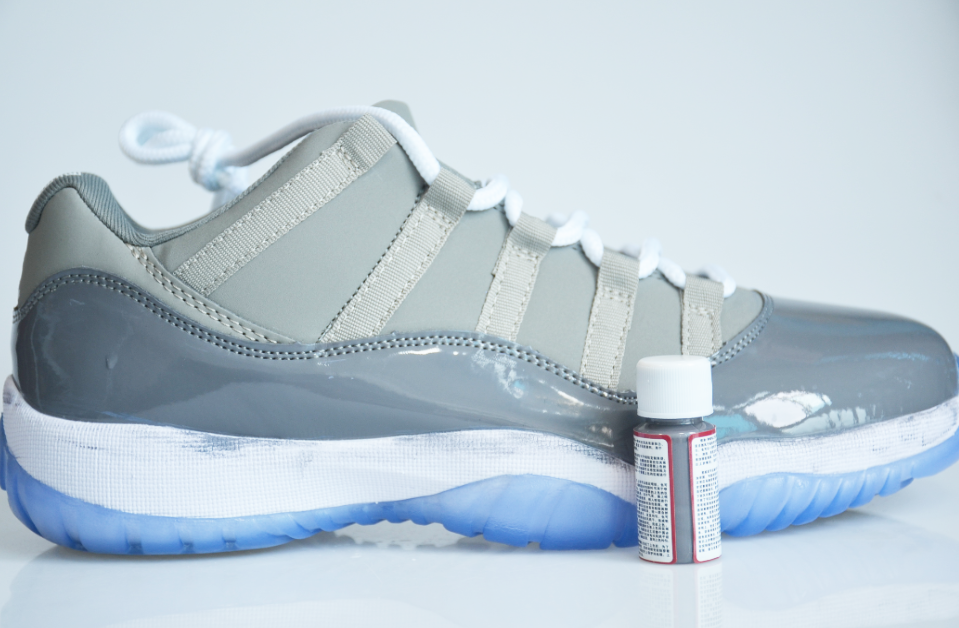 AJ11酷灰低帮球鞋 掉漆补色修复漆皮修复暖灰色颜料皮革喷漆