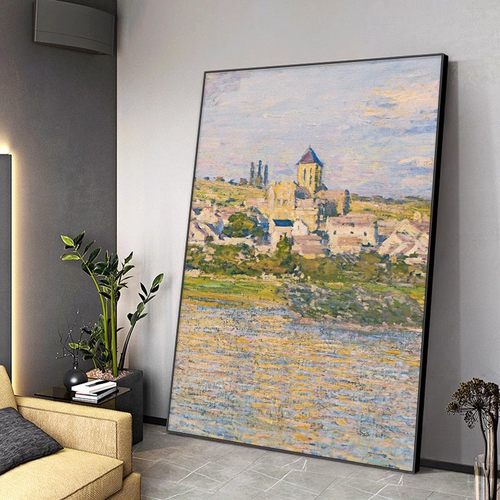 莫奈装饰画油画玄关挂画