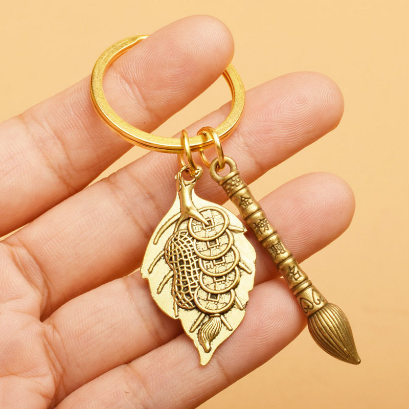 合金一叶生财葫芦算盘钥图片