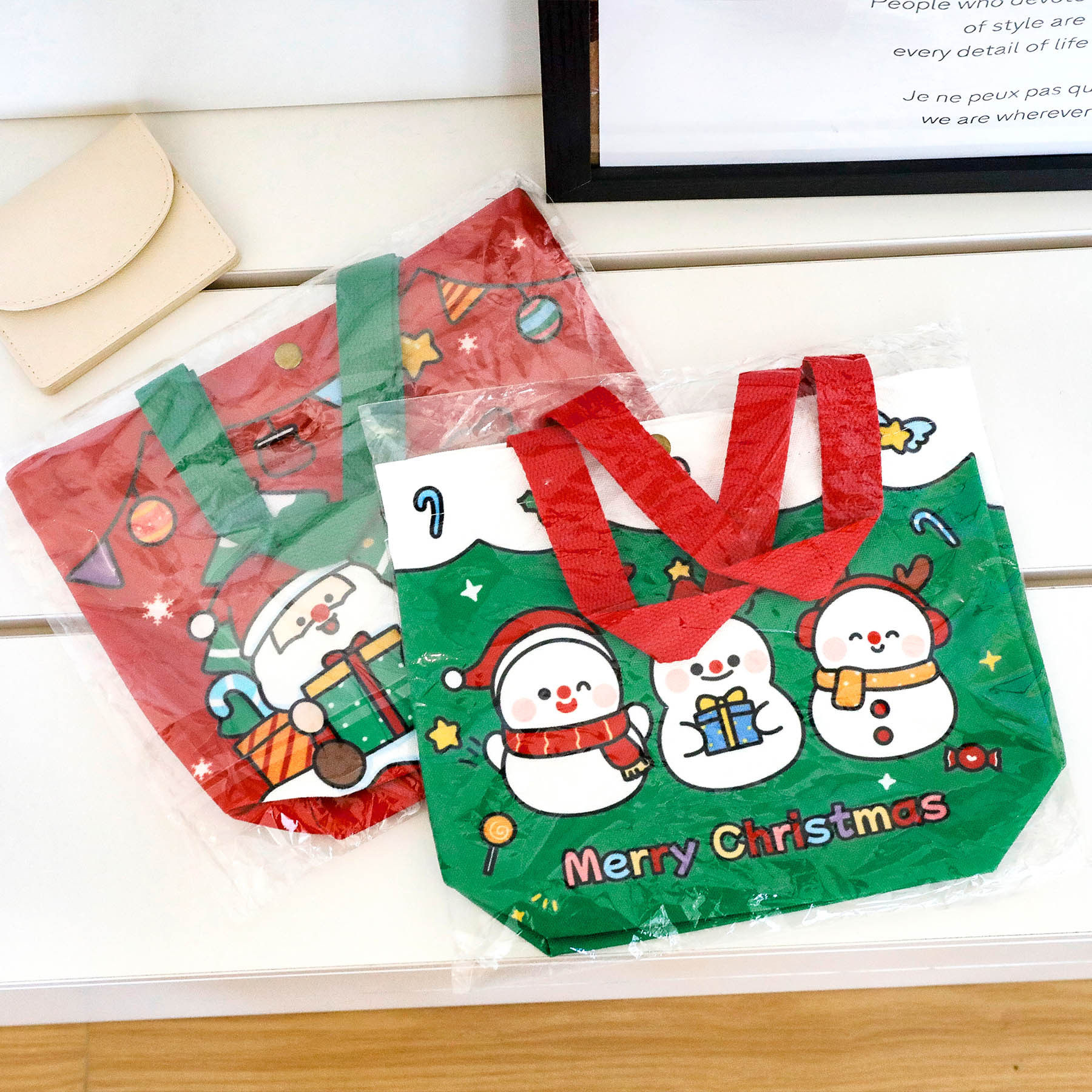 卡通圣诞帆布袋学生礼物