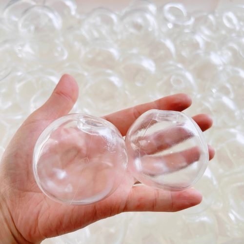 DIY空球皮4cm9cm自制捏捏透亮TPR发泄球自己做手作球填充厂家