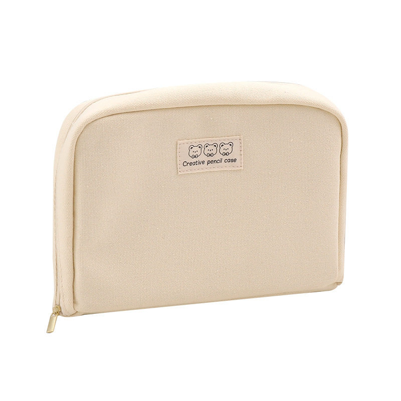 大容量笔袋大开口设计学生简约方便分类高颜值化妆包分格收纳袋子