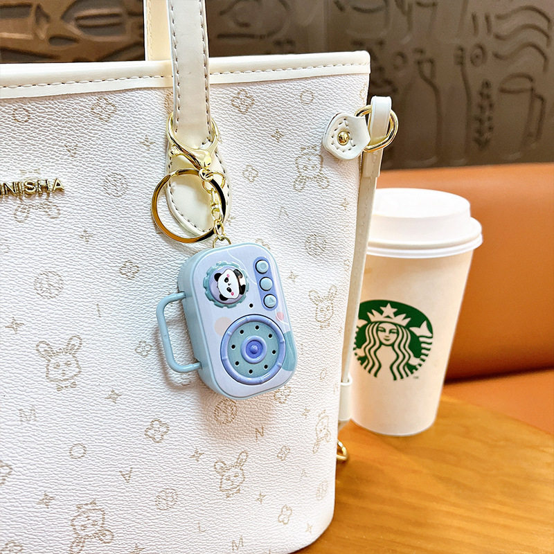 创意手提录音机钥匙扣趣味变音小挂件包包配饰汽车钥匙链礼品货源