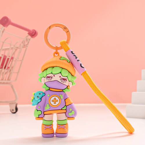 可爱软胶公仔钥匙扣小挂
