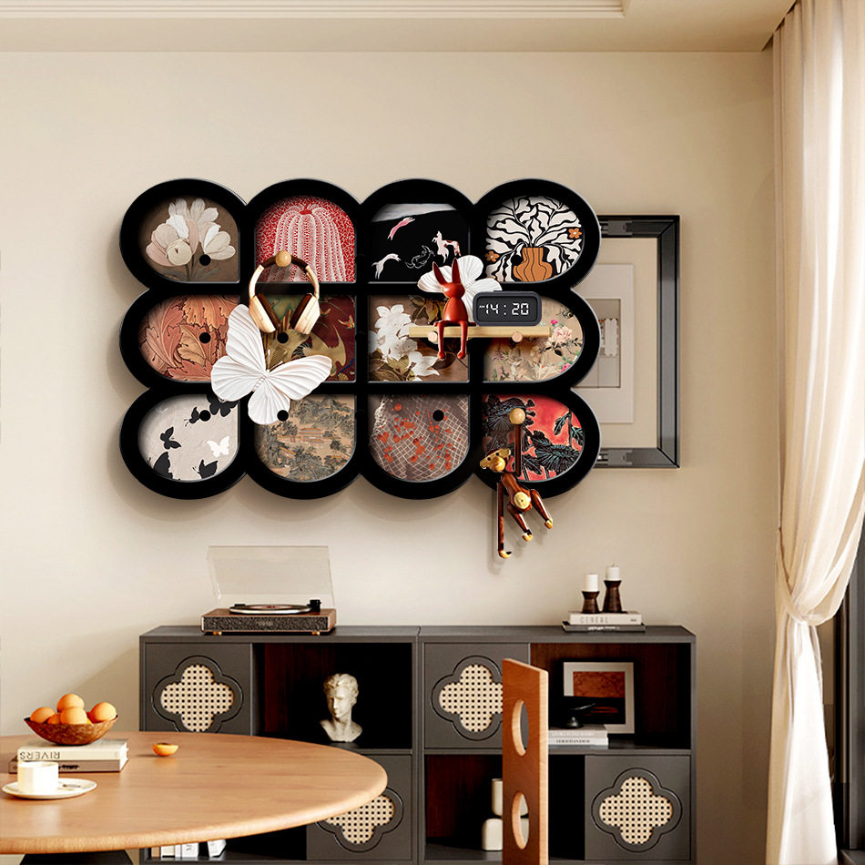 中古风洞洞板电表箱装饰