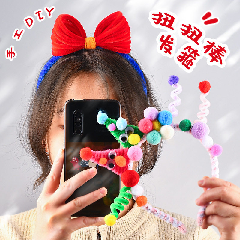 元旦diy京剧扭扭棒发箍头