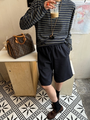 莱赛尔羊毛百慕大五分休闲西装裤