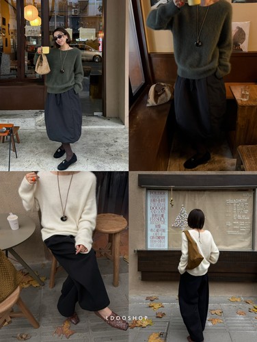 轻暖柔前后两穿貉绒皮草针织毛衣