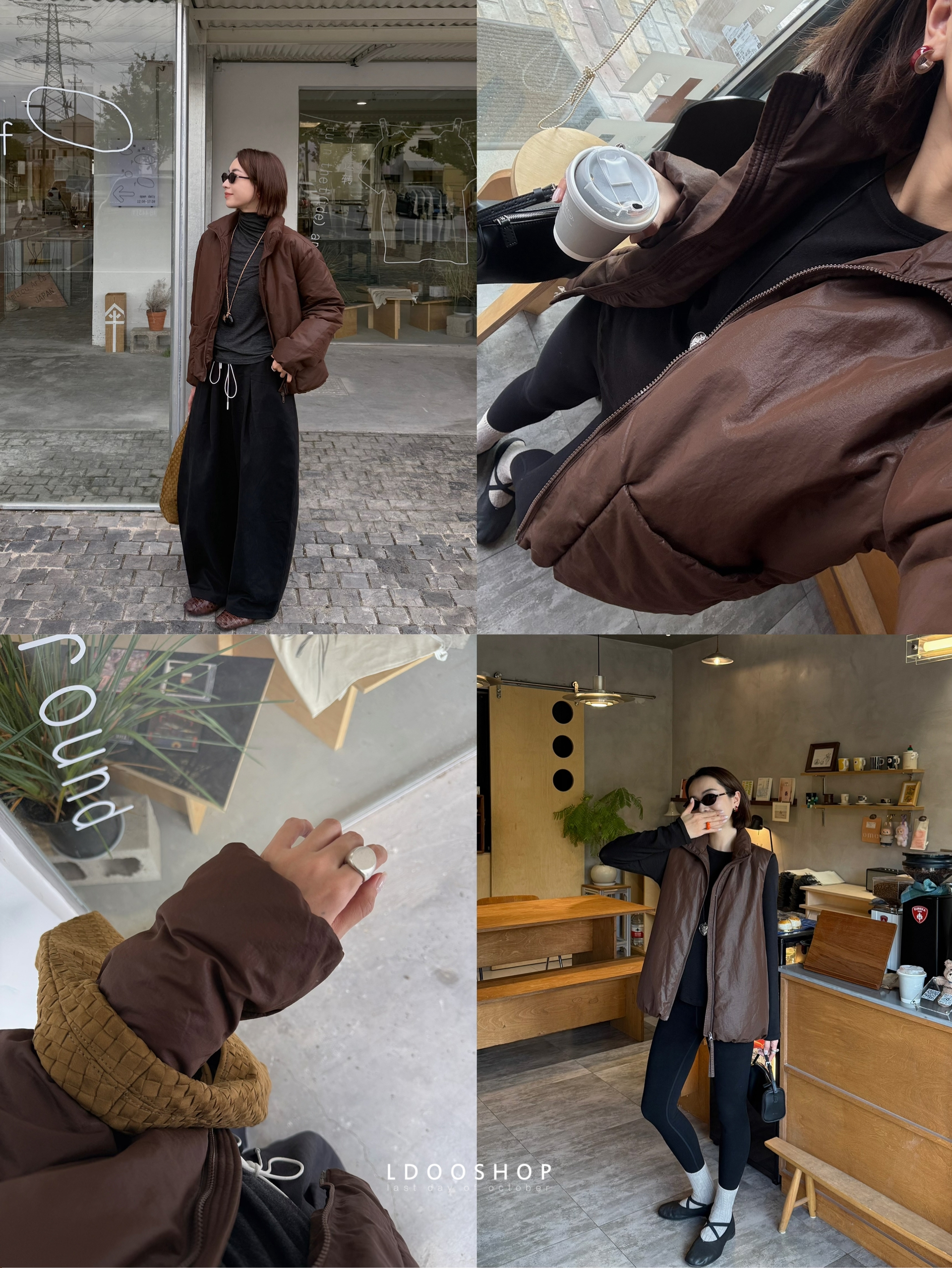 LDOO SHOP 纸感涂层95白鹅绒轻盈防风保暖立领宽松羽绒外套/马甲