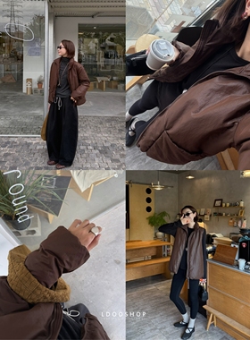 LDOO SHOP 纸感涂层95白鹅绒轻盈防风保暖立领宽松羽绒外套/马甲