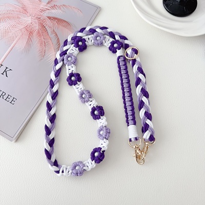 手工编织通用挂件绳菊花毛线背绳