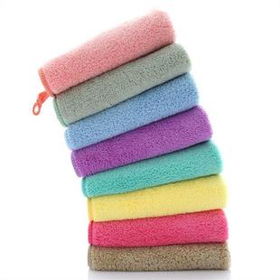 珊瑚绒毛巾家用挂式 小方巾卫生间厨房擦手巾手帕柔软超强吸水加厚